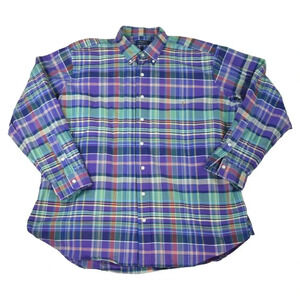 Ralph Lauren Polo Men's Multicolor Plaid Verified 2XL B Big (Wider Fit) Preppy